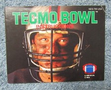 TECMO BOWL Instruction Manual No Game NES Nintendo