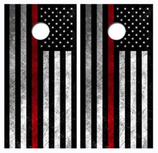 Firefighter Lives Flag Cornhole Board Wraps FREE LAMINATION 3072