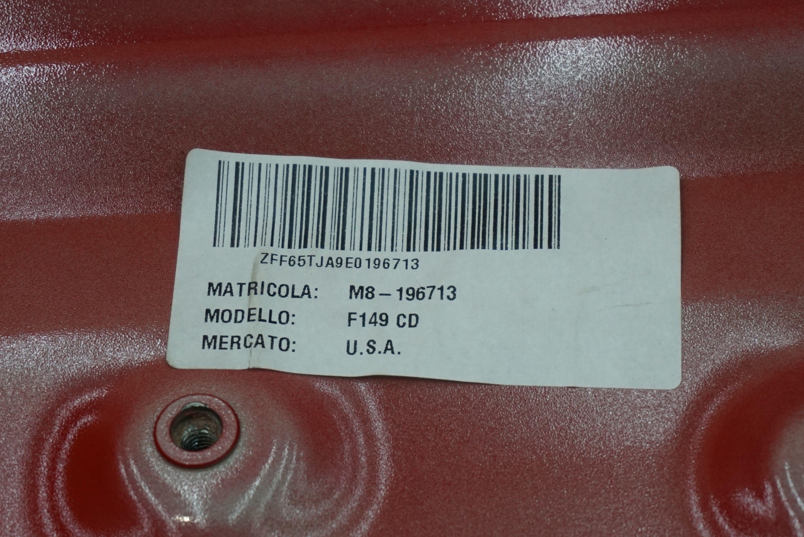 Left Door Shell Rossa Scuderia (323) 81974311 Ferrari California 2008-14 *Note