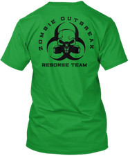 Zombie Outbreak T-Shirt Made in the USA Size S to 5XL