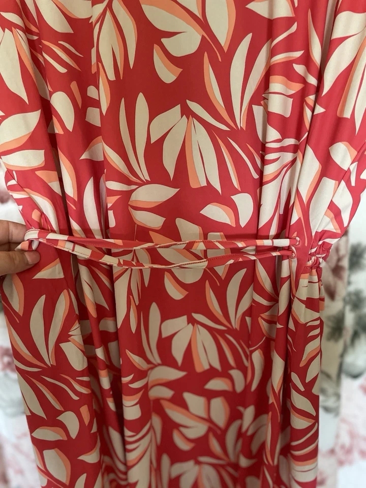 Traje de baño Columbia nuevo sin etiquetas envolvente talla XL naranja y blanco Foto 3 de 4