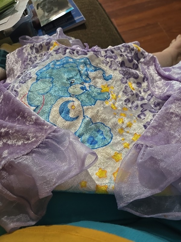Vintage Care Bears Night Gown, Purple, Girls Size 6 EUC