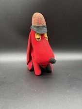Vintage DREAM PETS Red Hound Dog Sherlock Holmes Detective Dakin 1975 Plush