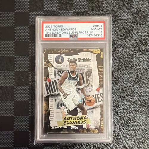 Anthony Edwards [Foilfractor] #DD-7 2025 Topps The Daily Dribble card