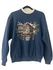 Vintage Morning Sun Squirrel Cottage Core Bed Breakfast Sweatshirt USA Small