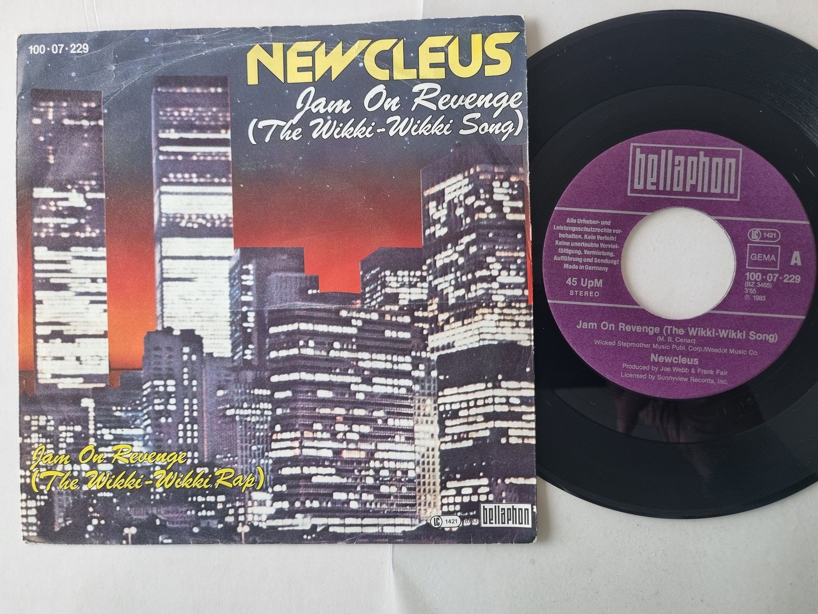 Newcleus - Jam On Revenge (The Wikki-Wikki Song) 7'' Vinyl Germany