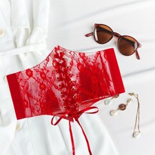 Ceinture Corset En Dentelle, Maille, Mode, Large, Pour Robe, Chemisier, Chemise