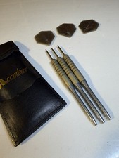 Vintage Accudart Steel Tip Darts Set w/ Case and Flights Classic Bar Pub Game