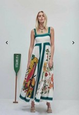 Alemais Frutta Printed Maxi Dress in Linen NWT Size US 6 AU10 Influencer Fav