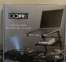 Pro DJ Laptop Stand and Shelf Bundle Black. BRAND NEW IN BOX but open box