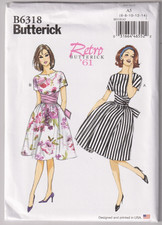 6318 BUTTERICK Retro '61 - DRESS w Tie Bodice - Sz 6/8/10/12/14