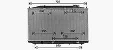 AVA Coolant Radiator HD2324 for HONDA ACCORD ESTATE/WAGON (2009) 2.4 IVTEC etc