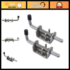 2 Pack Heavy Duty Stainless Steel Spring Loaded Latch - Locking Bolt for Gates,