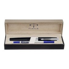 @Parker Aster Chrome Trim Roller Ball Pen Body Color - Black s991