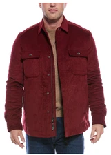 Robert Graham Burgandy Corduroy Quilted Shirt Jacket $298 NWT Large FREE SHIP!