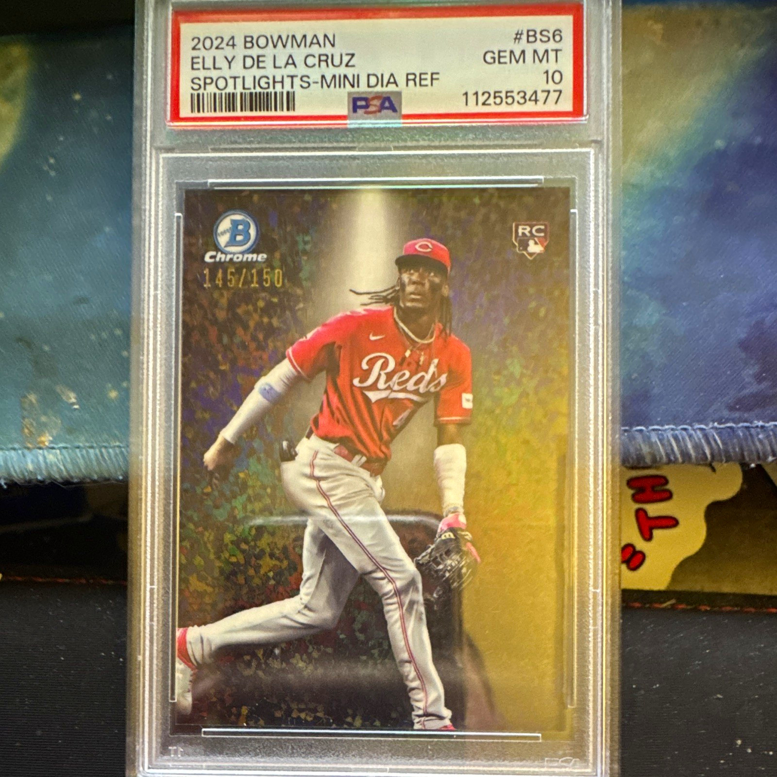 Bowman 2024 Elly De La Cruz Bowman Spotlights Mini Diamond Ref BS-6 /150 PSA 10 view 1