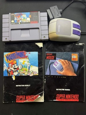 Mario Paint SNES with Mouse and both instruction booklets