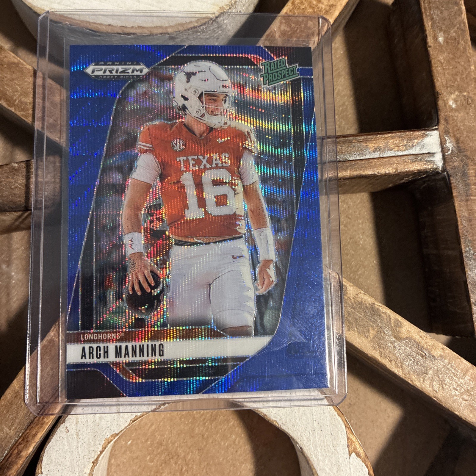 2025 Panini Prizm Draft Picks - Arch Manning #166 Blue Wave Prizm /299 (RC)