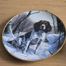 A Winter Companion - Danbury Mint Springer Spaniel Plate by John Trickett