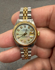 Vintage (1982) Rolex 6917 14kt Gold & S/S M-O-P Diamond Dial Watch Just Serviced