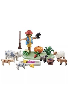 Playmobil 9832 Pig Sheep Scarecrow Pumpkin Farm Animal NIB