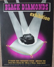 Original WWII era UK Ministry Of Information Black Diamond Exhibition Poster