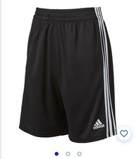 New adidas Boys Classic 3-Stripes Shorts Black Size L 14/16