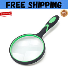 Large Magnifying Glass 10X Handheld Reading Magnifier for Seniors - 100MM 4INCHE