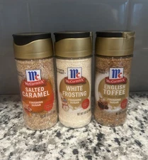 McCormick Finishing Sugar (3) White Frosting, English Toffee & Salted Caramel