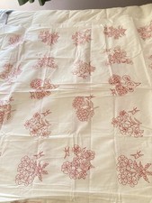 3 Yards Of Hummingbird Floral Redwork Fabric