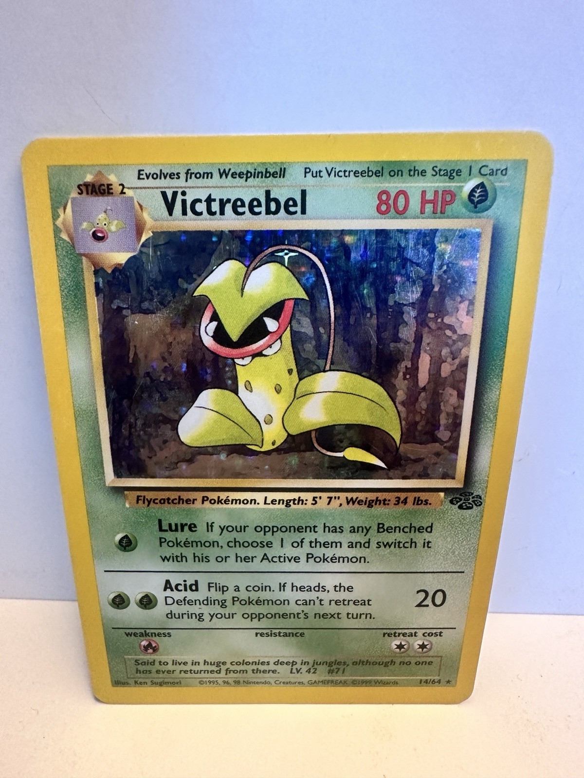 VICTREEBEL 14/64 JUNGLE HOLO RARE 1999 POKEMON TCG
