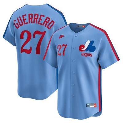 Nike Montreal Expos Jersey Men s XL Blue Vladimir Guerrero Cooperstown MLB #27
