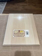 Vintage Basswood Plaque Unfinished Wooden Rectangle 8 x 10 Made in USA Craft