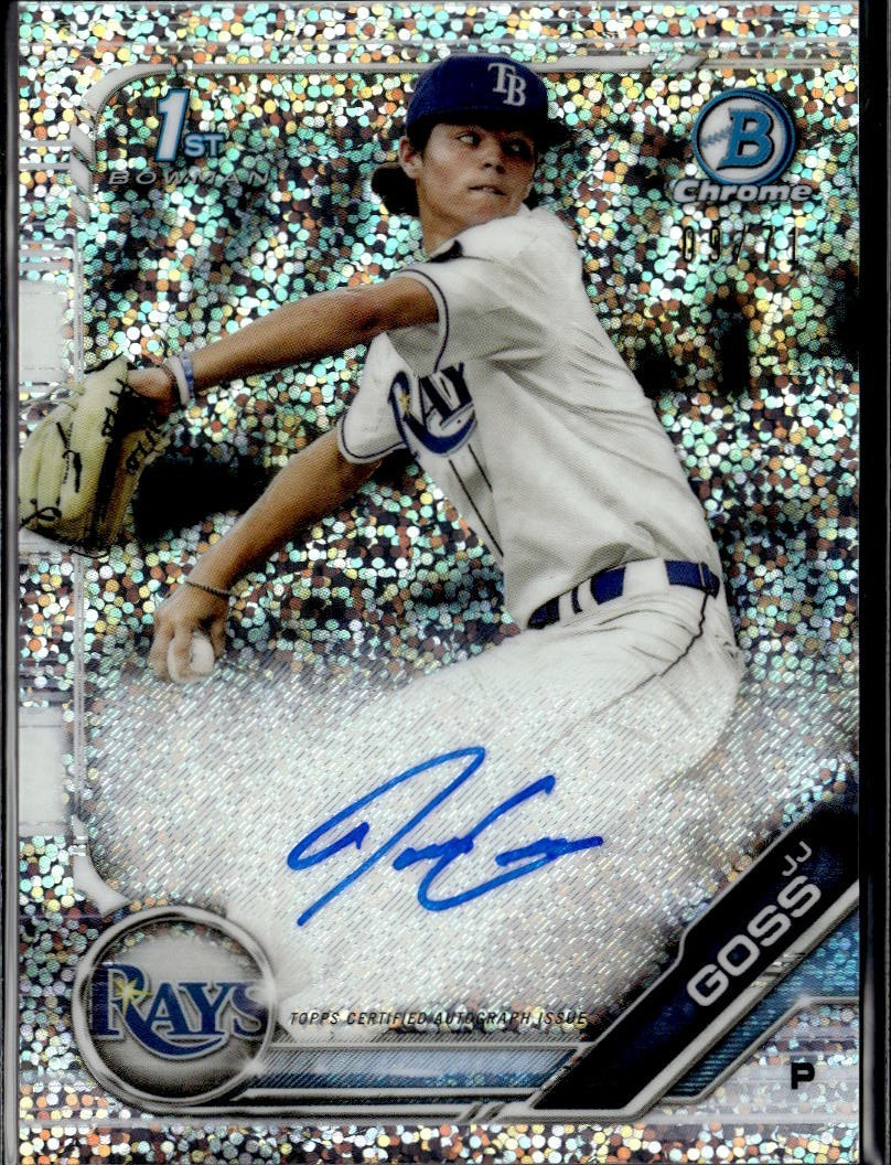 2019 Bowman Chrome JJ Goss CPA-JJG Sparkles Refractor Auto 9/71 1st Bowman TB