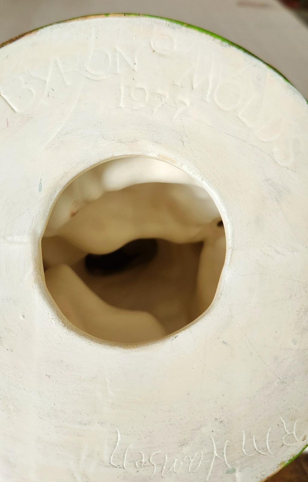 Vintage Scarecrow Byron Molds Pumpkin Halloween Figurine Ceramic 12" Handpainted