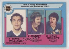 1979-80 O-Pee-Chee League Leaders Randy Holt Dave Schultz Tiger Williams #4 05ga