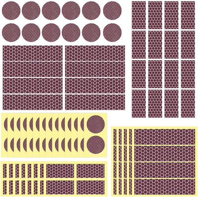 Striker Paper Matches - 60 Pcs Pack with Adhesive, 20 Circle and 40 Rectangle Ma