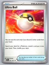 Ultra Ball 091/091 Uncommon Paldean Fates Pokemon Near Mint