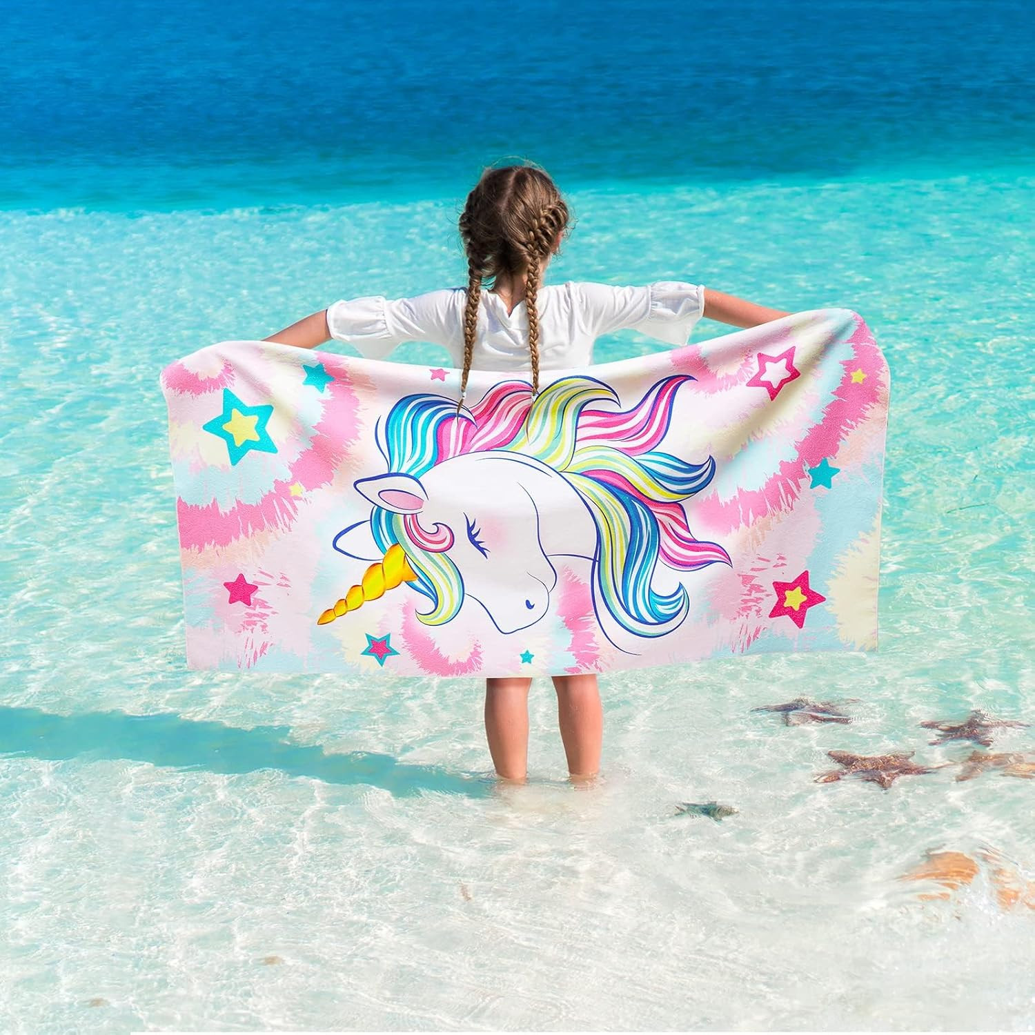 For Girls - 30� X 60� Unicorn Sand Free Swim Towels