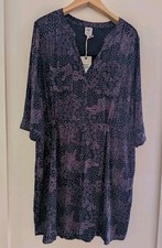 Dress boho New Purple Tunic  Blue Women's Plus Size 20 BNWT Pockets Short 
