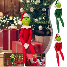 Christmas Ornament Elf Doll Plush Toy Decoration Grinch For Christmas Tree