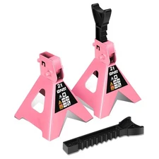 10.6"-15.5" 4400lbs Capacity Pink Carbon Steel 2 X Jack Stands for Sedan SUV