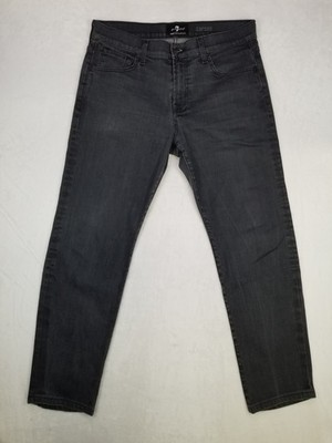 7 For All Mankind Carsen Jeans Men's Size 34 Dark Gray Stretch Luxe Performance