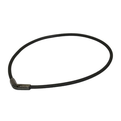 Phiten X50 V-Edge Titanium Necklace - Black - 20 Inch