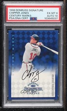 1998 Donruss Signature Series Century Marks Chipper Jones PSA 6 Auto HOF 00em