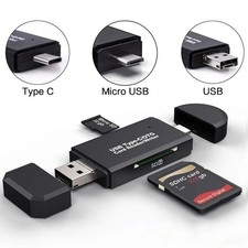 Card Reader USB 3.0 Type C Micro SD TF OTG Smart Memory Adapter Laptop US