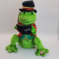 Vintage Gemmy Frog Animated Carol Frog Sings Deck The Halls