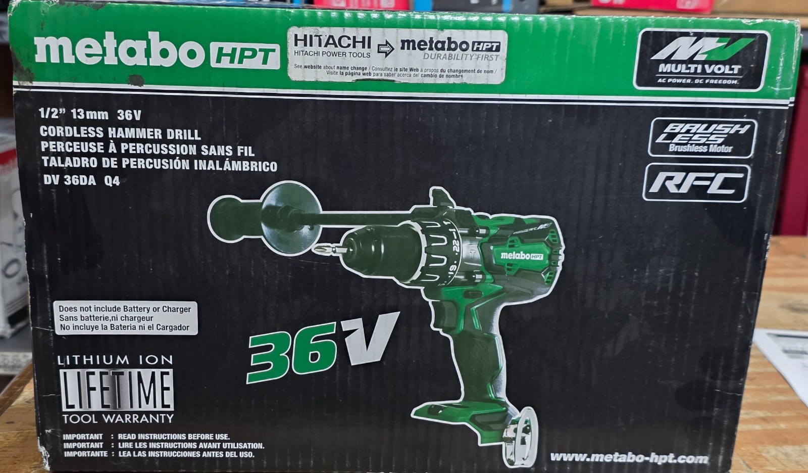 Metabo HPT DV36DAQ4M 36V MultiVolt Brushless 1/2" Hammer Drill Kit (Tool Only)