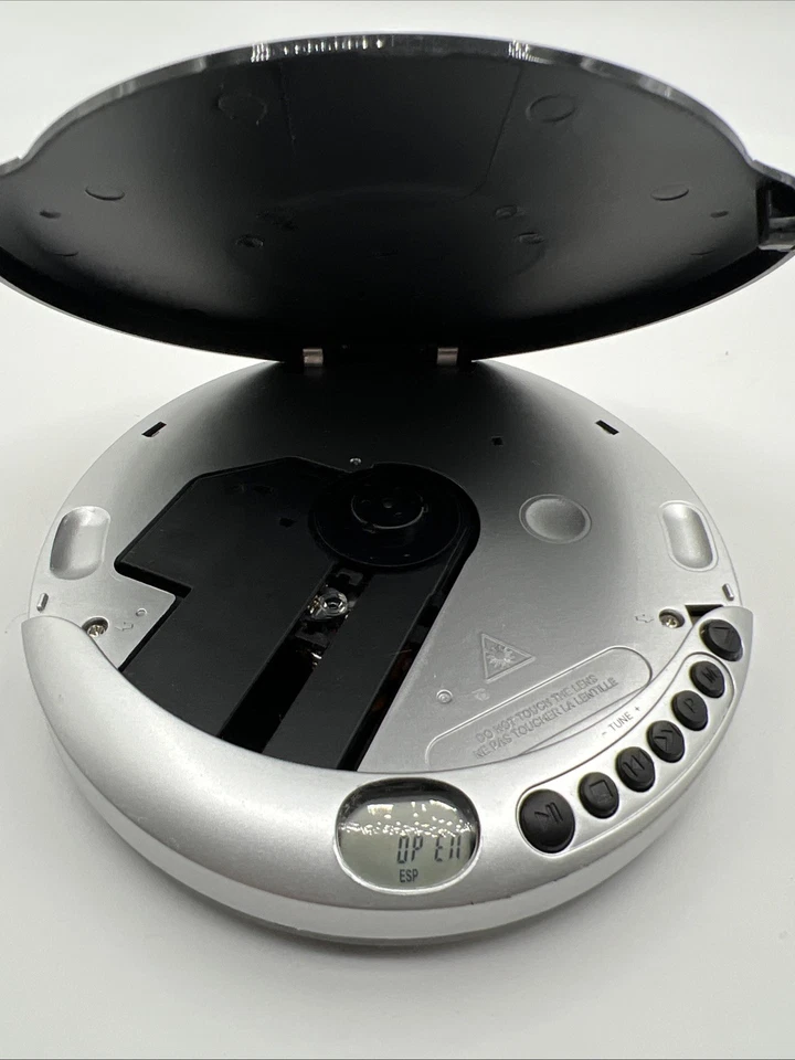 Walkman portátil Jensen CD player rádio prata preto CD-60 testado funciona 2020 - Imagem 3 de 4