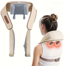 Cordless Neck Massager Heat 6D Shiatsu Neck Shoulder Massager Deep Tissue BackD5